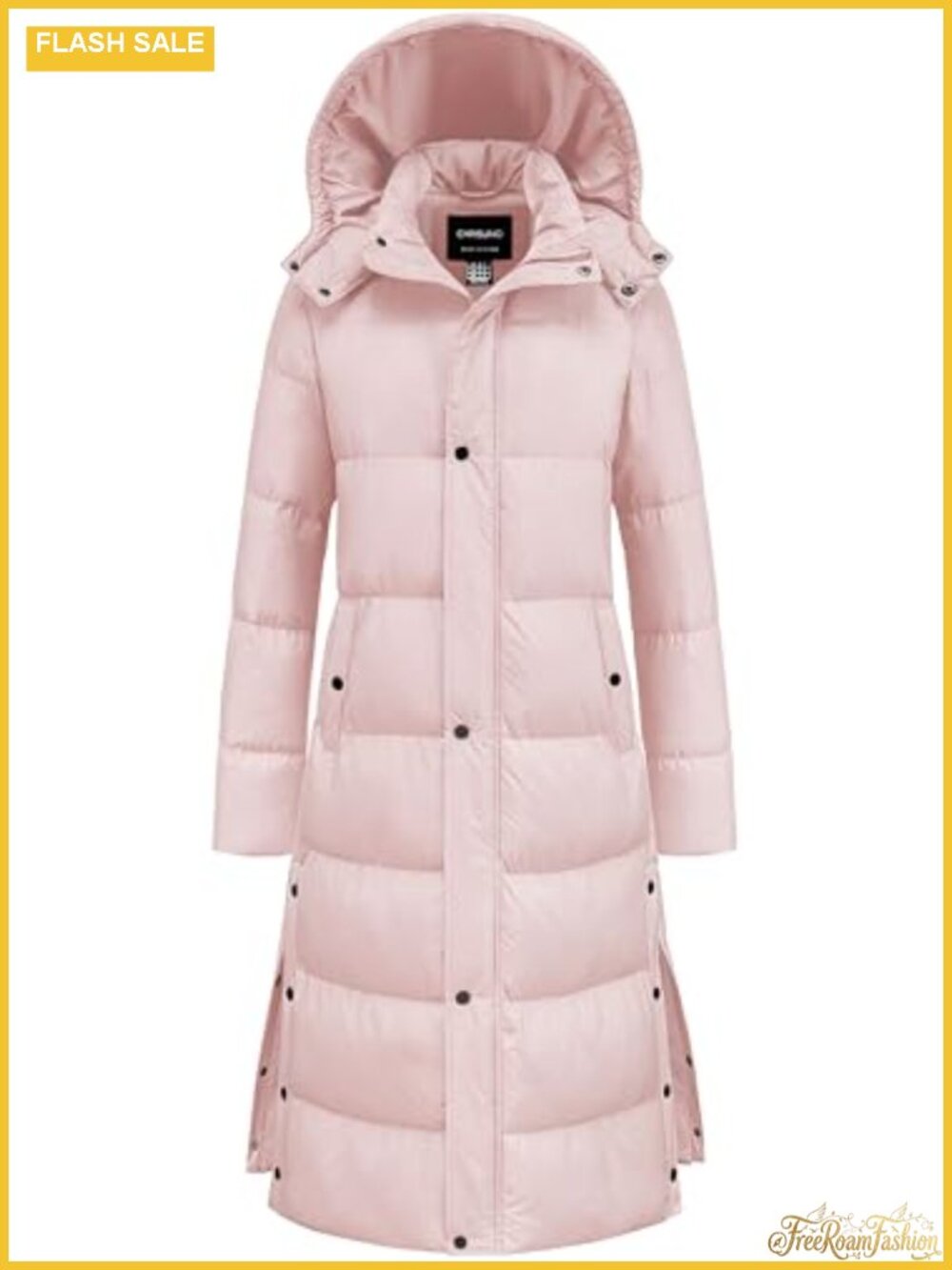 Chrisuno Women's Long Quilted Puffer Parka Warm Windproof Hooded Winter Coat